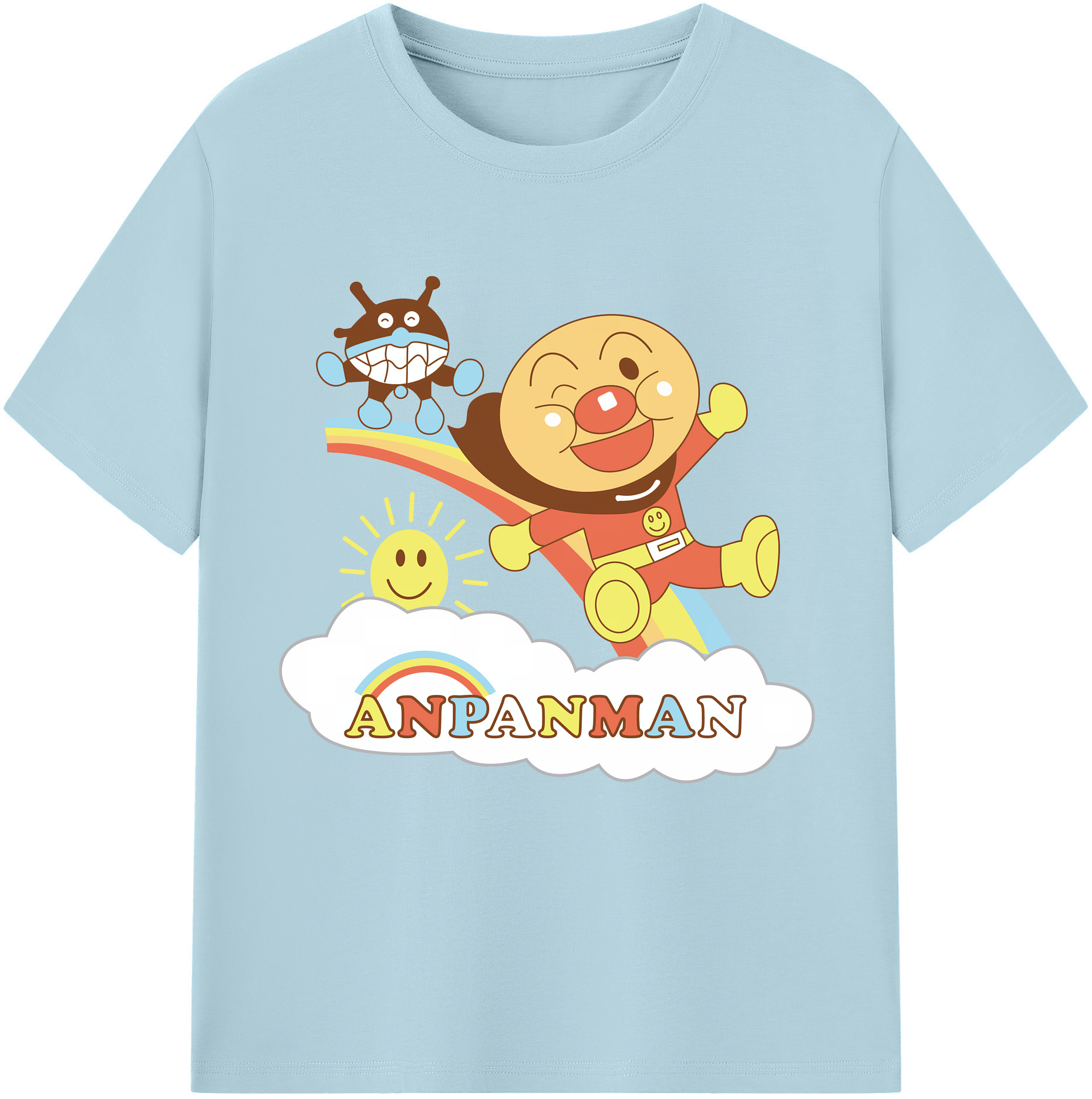 （画像用） アンパンマン Anpanman 綿100％半袖Tシャツ（フロントプリント）